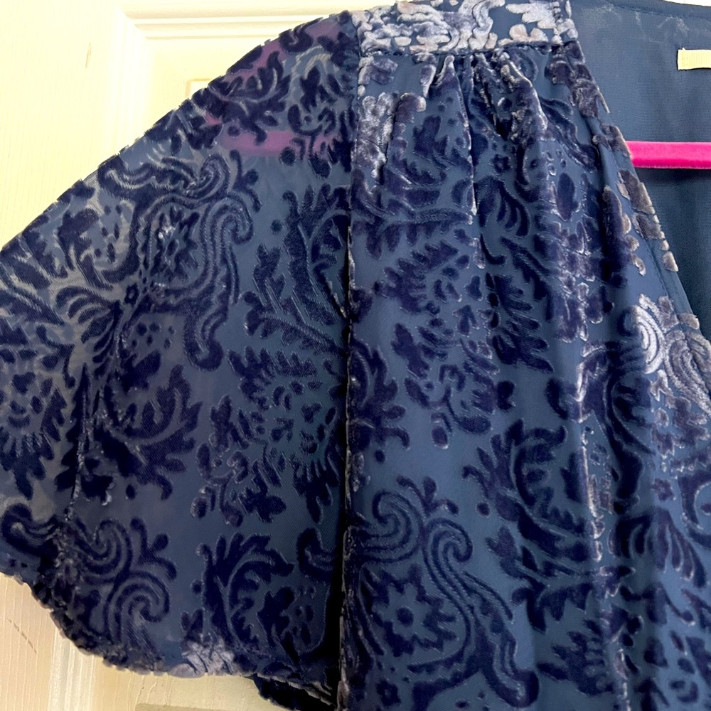 Blue Velvet Wrap Dress